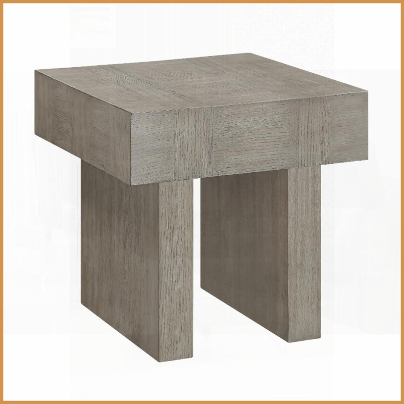 Ensemble de table basse 3 pièces en bois gris brun Assemblage facile