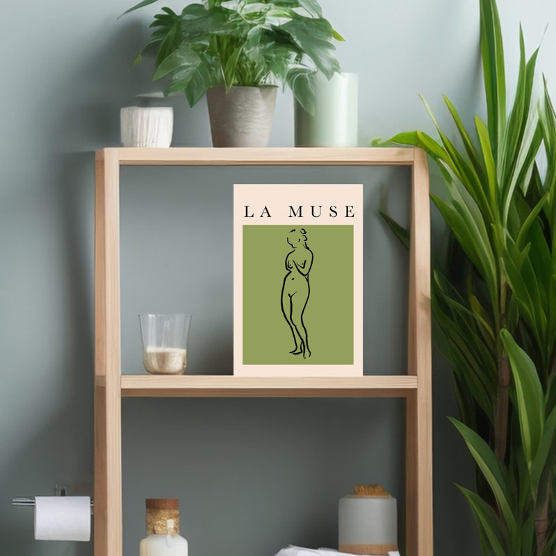 The Nude Muse Abstract Classic Elegant Portrait Wall Art Print 1 Piece Wrapped Canvas Wall Art, 45.72cm H x 30.48cm W