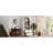 Modern Arched Kitchen Pantry With Glass Doors, Long Stylish Bass Handles, And Adjustable Shelves For A Functional Setup Elegant Top Cabinet 2 Drawers, Metal Hinges Timeless Inviting Storage Solution
