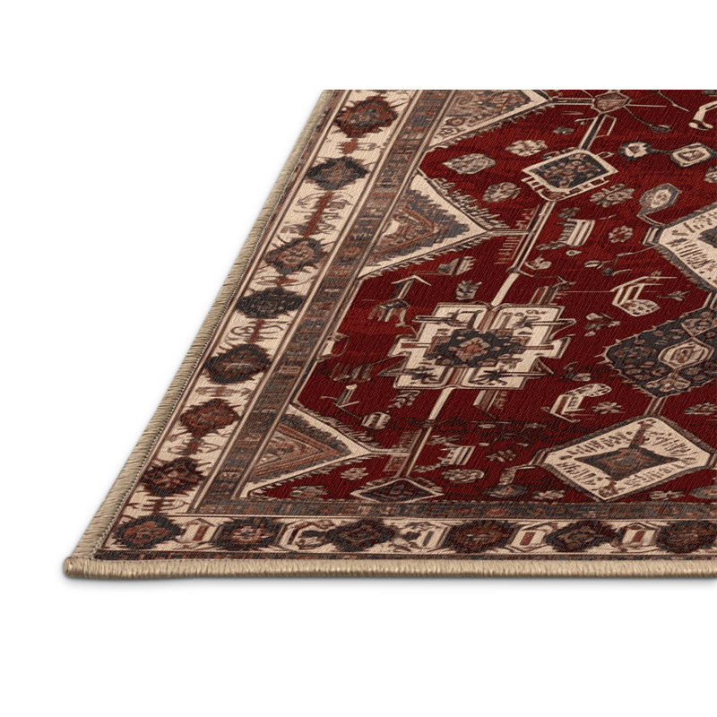 Machine Washable Persian Brown Area Rug, Rectangle 2' x 3'