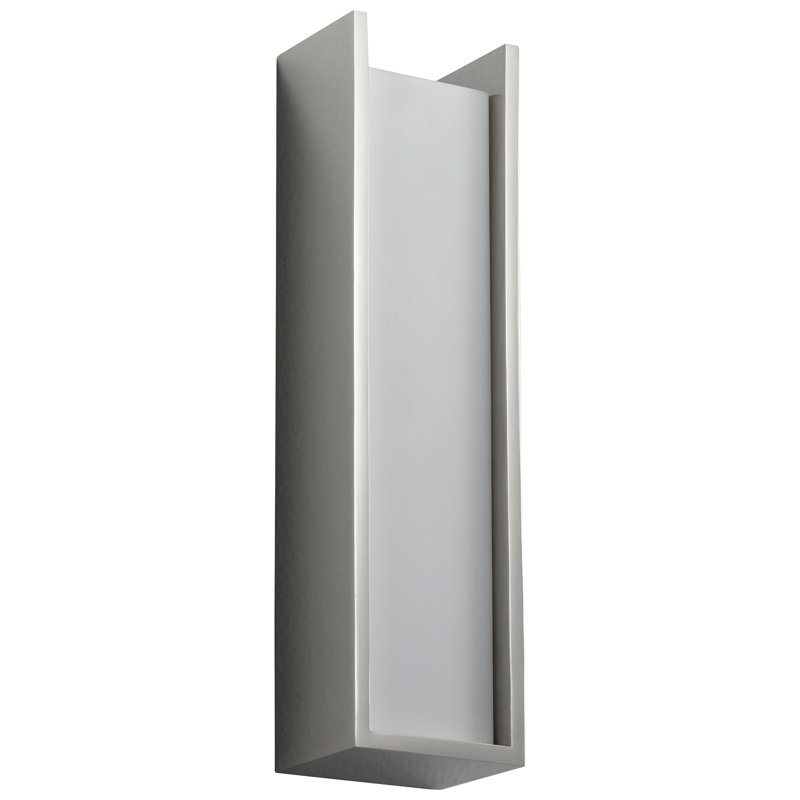 Alkaios Steel LED Armed Sconce, Polished Nickel