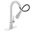 Robinet de cuisine rétractable à poignée simple Jema, chrome-130967670