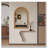 Arched Wood Framed Wall Mirror Rustic Style Easy Secure Installation