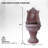 52.4" Sandstone Lion Head Floor Fountain, Two-Tier Outdoor Water Feature, Durable Resin Construction