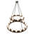 Wolfsberg 24 - Light Steel Dimmable Wagon Wheel Chandelier