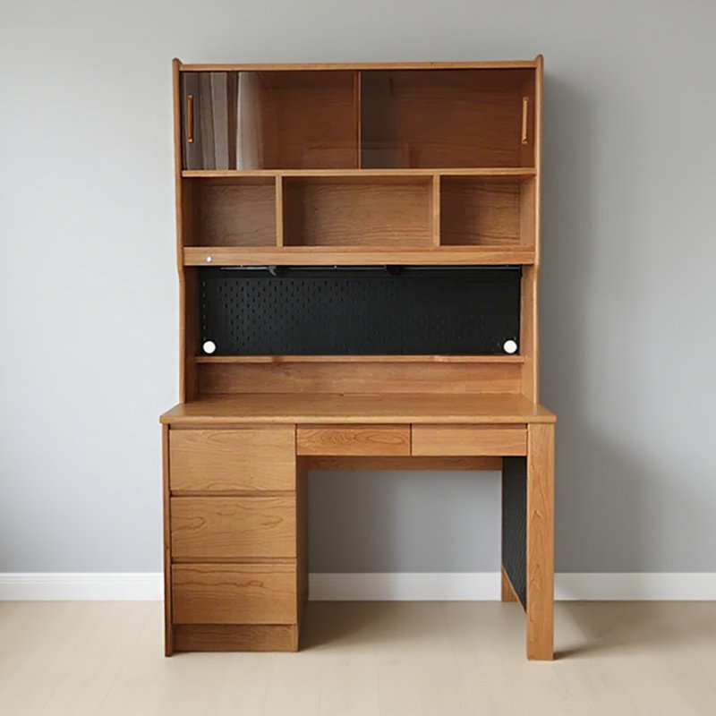 Bureau d'écriture avec bibliothèque Mid-Century, H 74,02 po x l 47,24 po x P 21,65 po