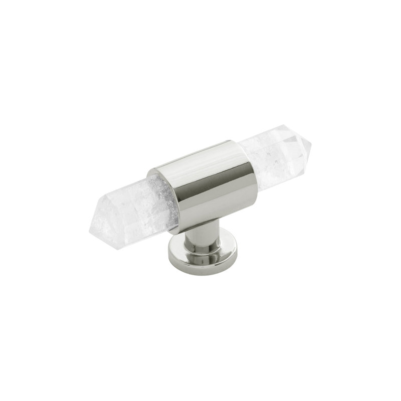 Bijou Aura Collection T-Knob - 2-3/4" x 3/4 " Cabinet Knob - Transitional Hardware for Drawers & Cabinets, Polished Nickel