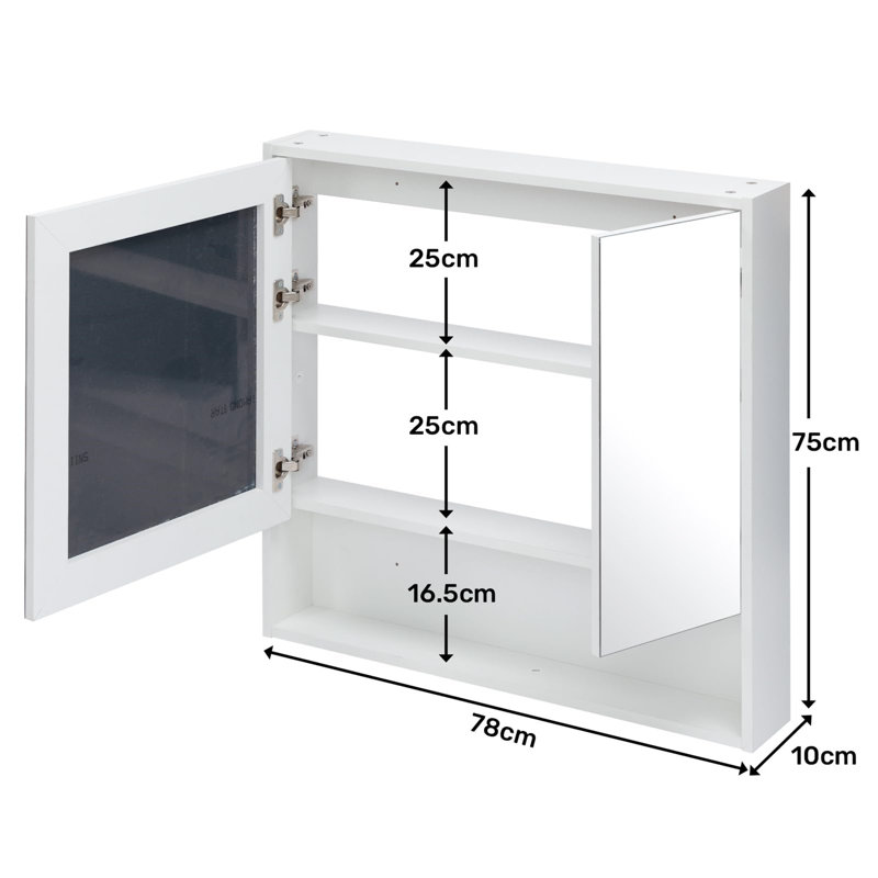 Borrell Bathroom Cabinet, White