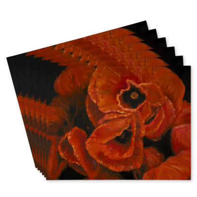 Poppy Bouquet Polyester Masvingo Set of 6 - Home Decor