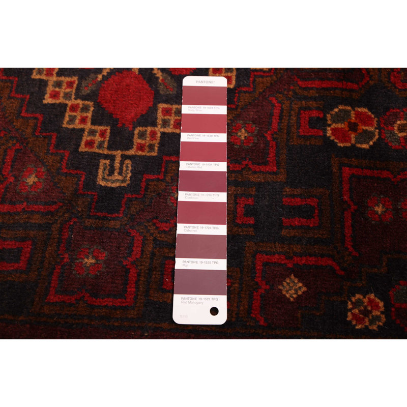 Tapis rouge Teimani 3 pi 11 po x 6 pi 9 po