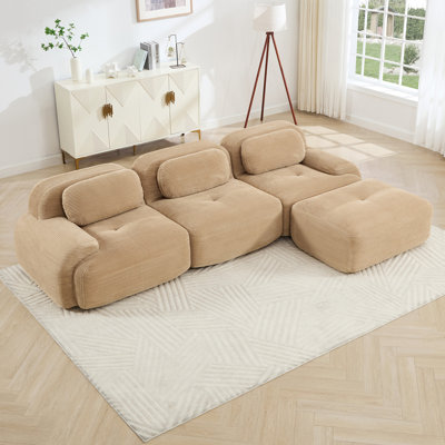 Canapé modulaire en forme de L sans assemblage Design ergonomique adapté aux animaux de compagnie