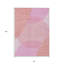 Tapis intérieur lavable à motif géométrique rose 8 pi x 10 pi