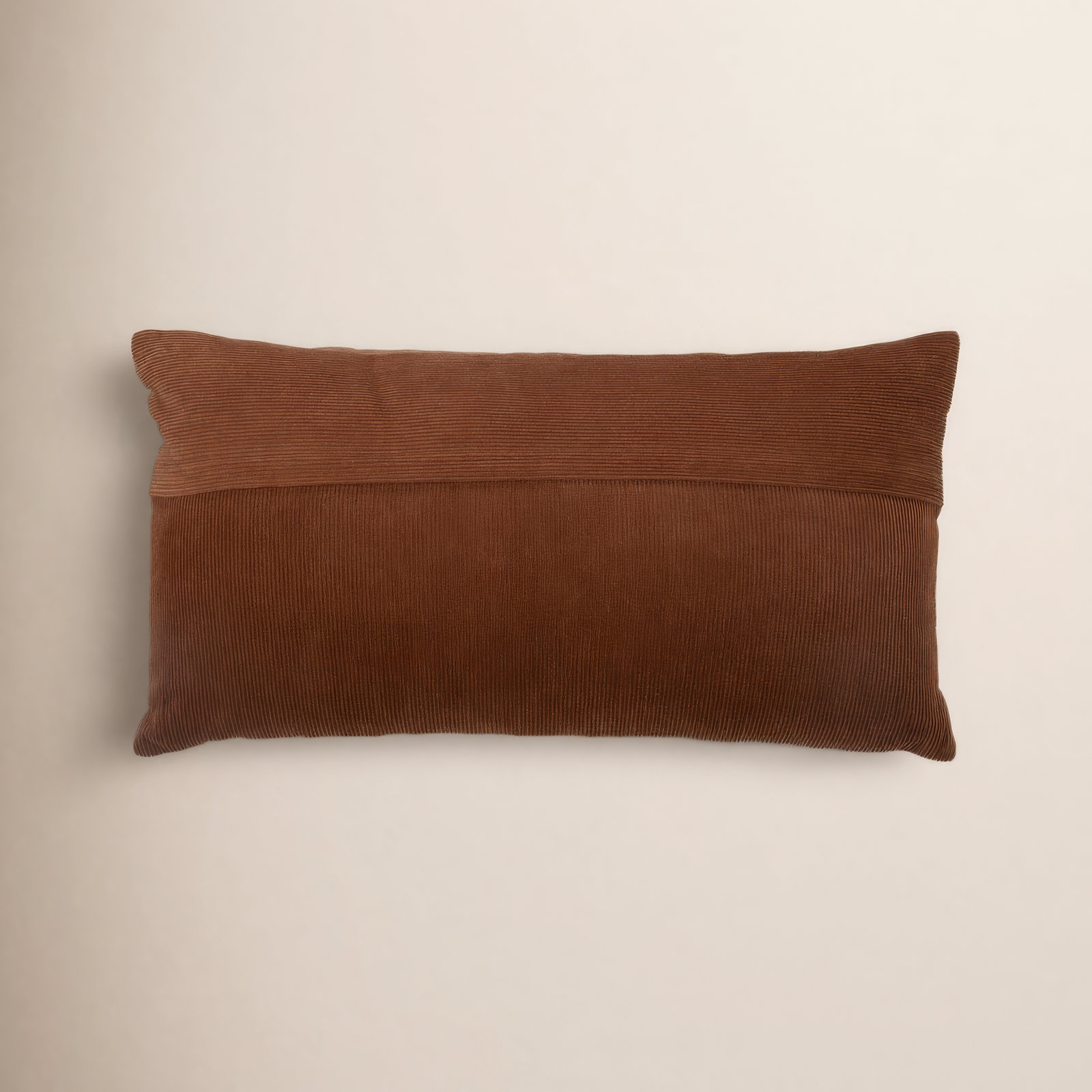 Brockett Textured Lumbar Throw Pillow, Brown