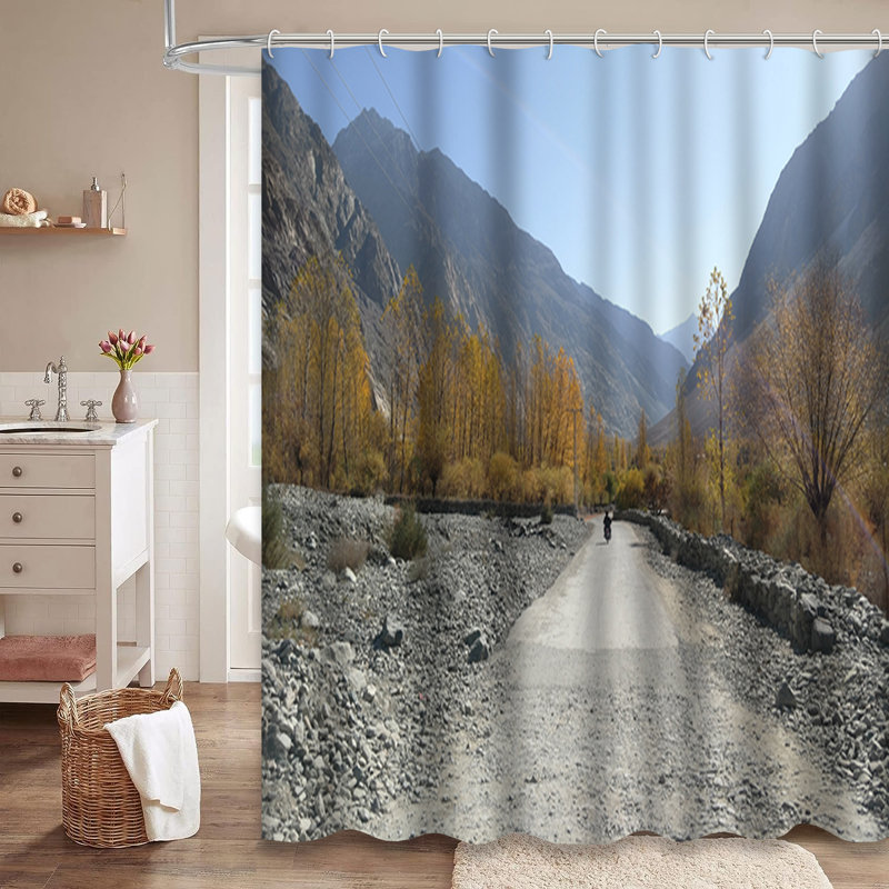 Rideau de douche Golden Autumn Valley, L 72 po x l 84 po