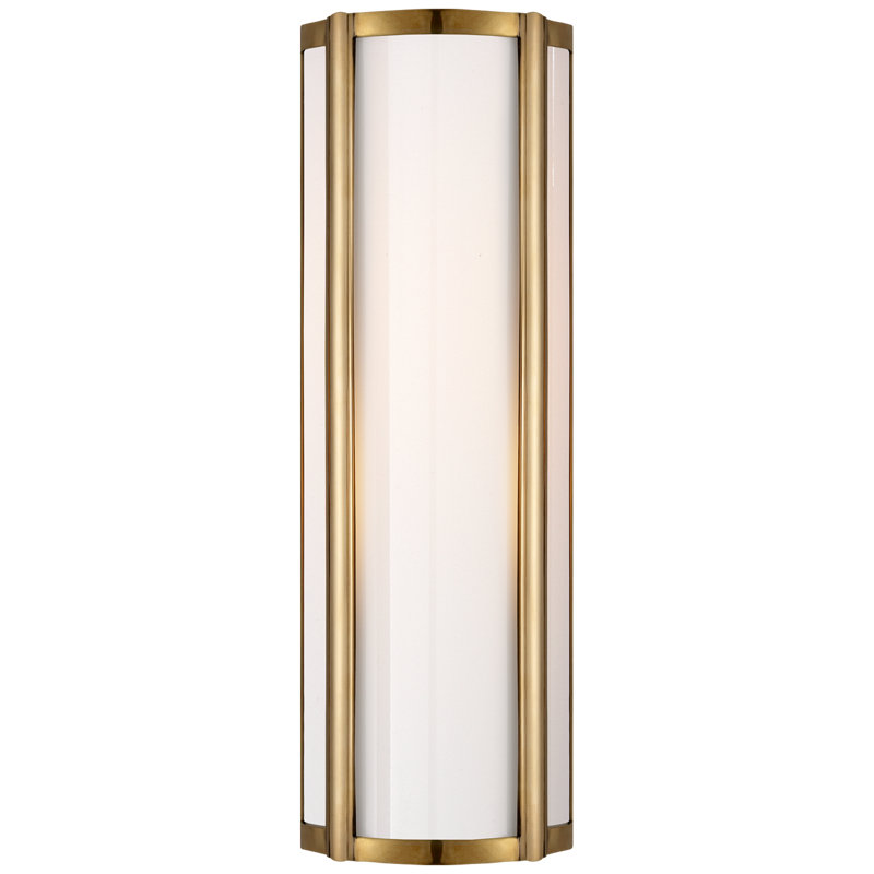 Basil 1 - Light Flush Mounted Sconce, Natural Brass
