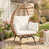 White Cushion/Natural Frame selected