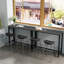 Maurietta Stone Top Metal Base Dining Table-368727293