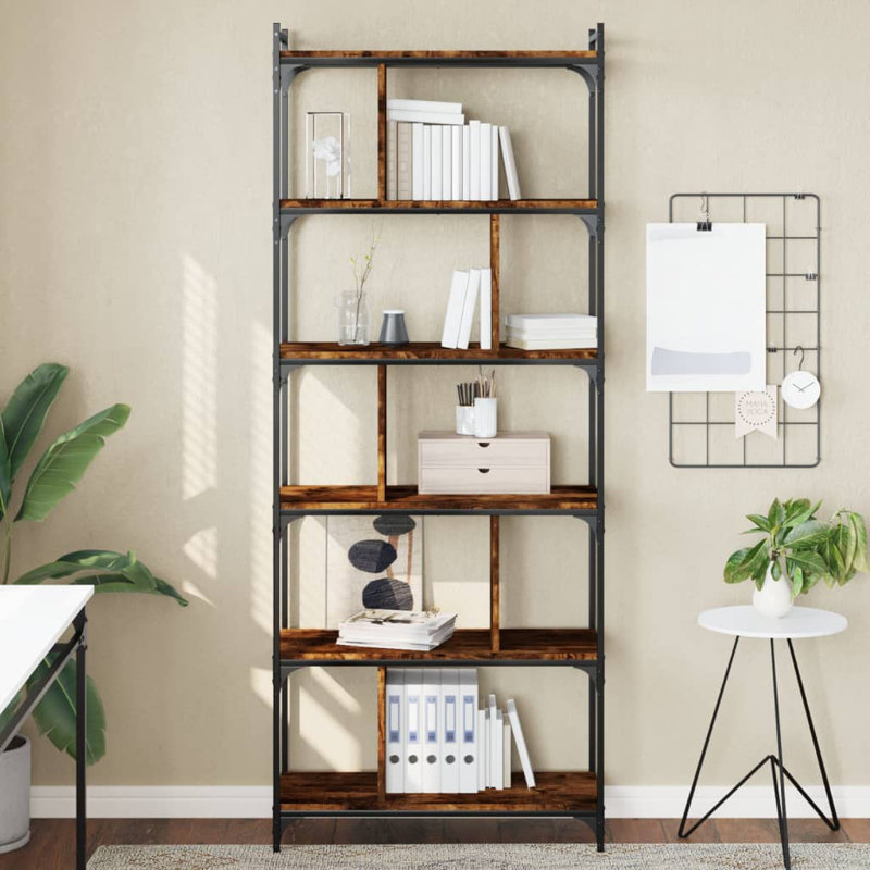 Enriko 192cm H Standard Bookcase, Smoked Oak