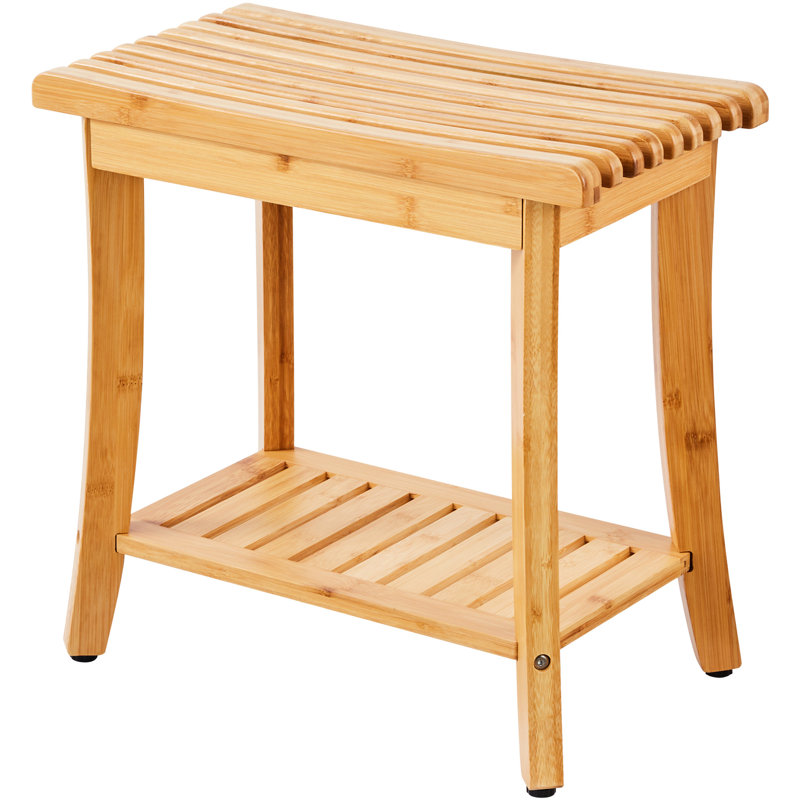 19.1 X 11.3 18.3 Inches Shower Bench, Rust - 304 Stainless Steel Screws, 330 Lbs Capacity, Adjustable Slip Rubber Pads For Bathroom Chair, Weight Limit, Waterproof Coating, Pads, Ergonomic Design