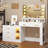 LED Makeup Dressing Table - with 3 Drawers + Dimmable Mirror, Modern Bedroom Vanity Desk-106498527