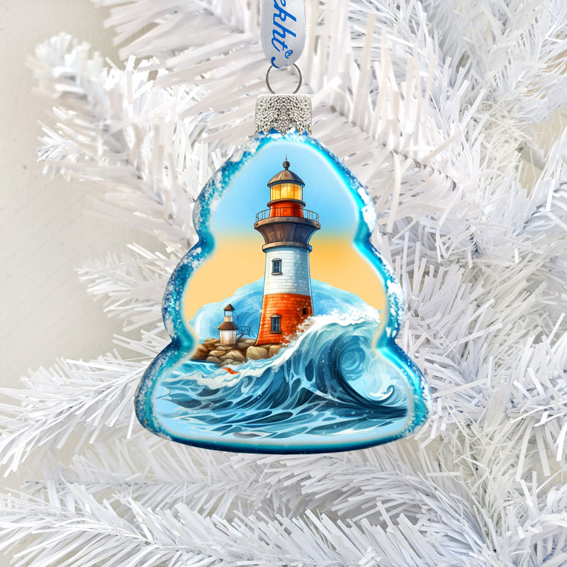 4'' Glass Hanging Figurine Ornament
