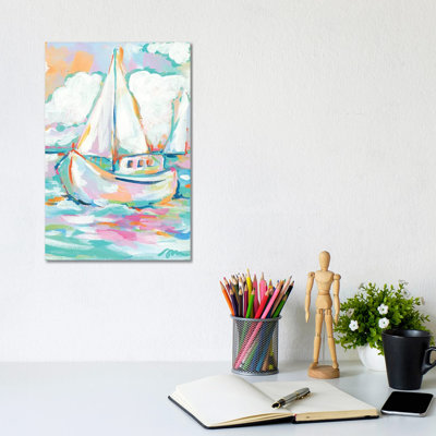 Pink Sea by Jessica Mingo - Wrapped Canvas Painting