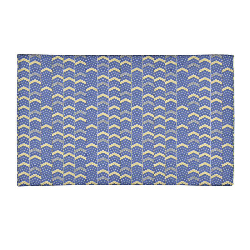 Tapis sandy brun/ivoire à chevrons lineed, Rectangle 8 pi x 10 pi