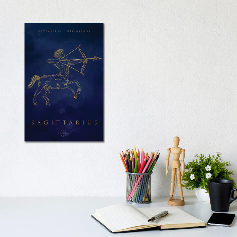 Sagittarius by Cornel Vlad - Wrapped Canvas Gallery-Wrapped Canvas Giclée, 20.32 cm H x 30.48 cm W
