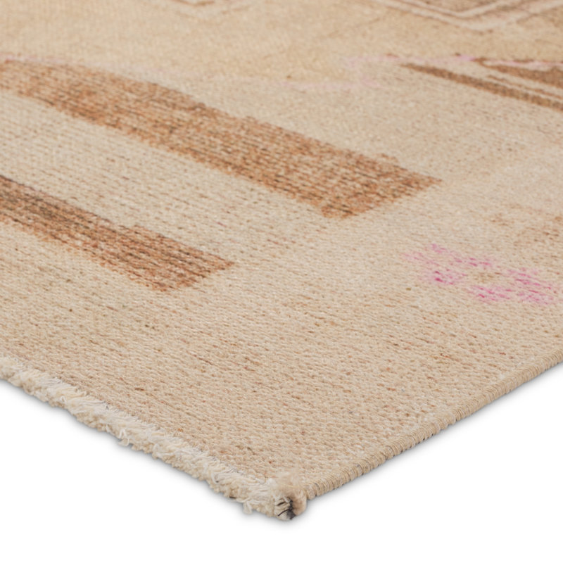 Tapis brun clair / rose Medallion, Rectangle 10 pi x 14 pi