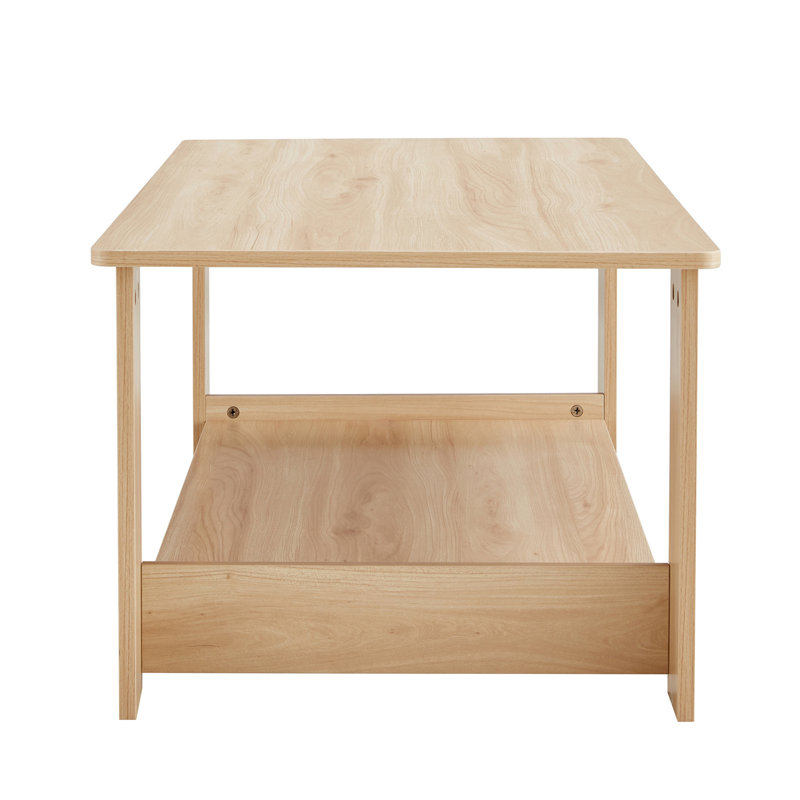 Table basse simple Rarick, Bois naturel