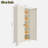 Multifunctional Metal Pantry With 2 Shapely Doors, Lock, 4 Adjustable Shelves 