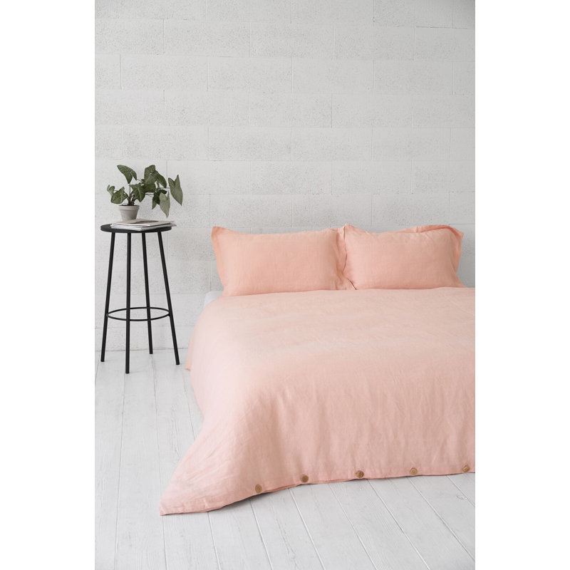 Ipswich Solid Colour Duvet Cover Set with Pillowcases, 135 x 200cm Duvet Cover + 1 Pillowcase