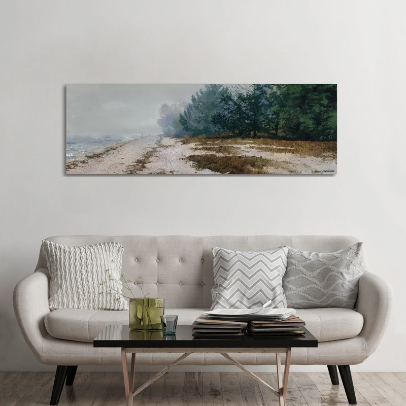 Morning Fog by Maggie Vandewalle - No Frame Panoramic Painting on Canvas, 182.88 cm H x 60.96 cm W