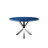 Pangea Home Round Remi Wood & Metal Dining Table – Modern Table - 6-Seater for Kitchen & Dining Room - Black Wood Table with Silver Legs-1345128609-1345128608