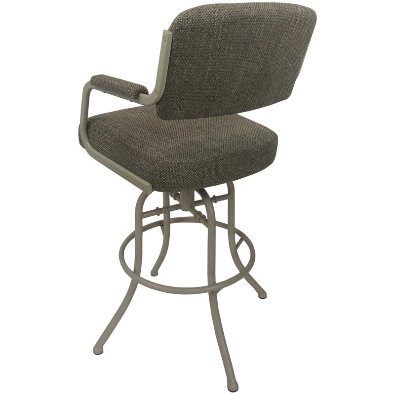 Tabouret de bar pivotant 30 po Jomiah, Beige, Brun clair