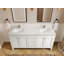 Nashville X P 22 po Meuble-lavabo double en D blanc-112588571