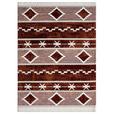 Afsana Orchard Burgundy Area Rug