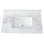 37"X22" Bathroom Sink Vanity Top - Sintered Stone White Rectangular Ceramic Construction And Exquisite For Single Faucet Hole