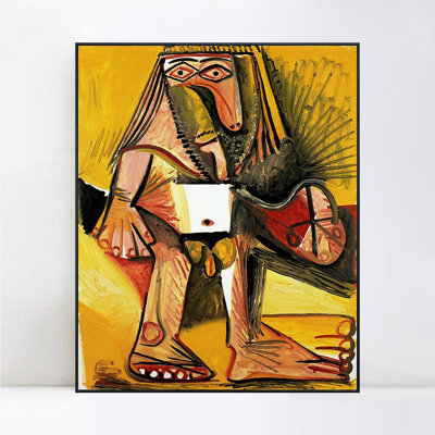 "Nu nu debout" par Pablo Picasso, reproduction d'art sur toile encadrée, "Art nu" par Pablo Picasso