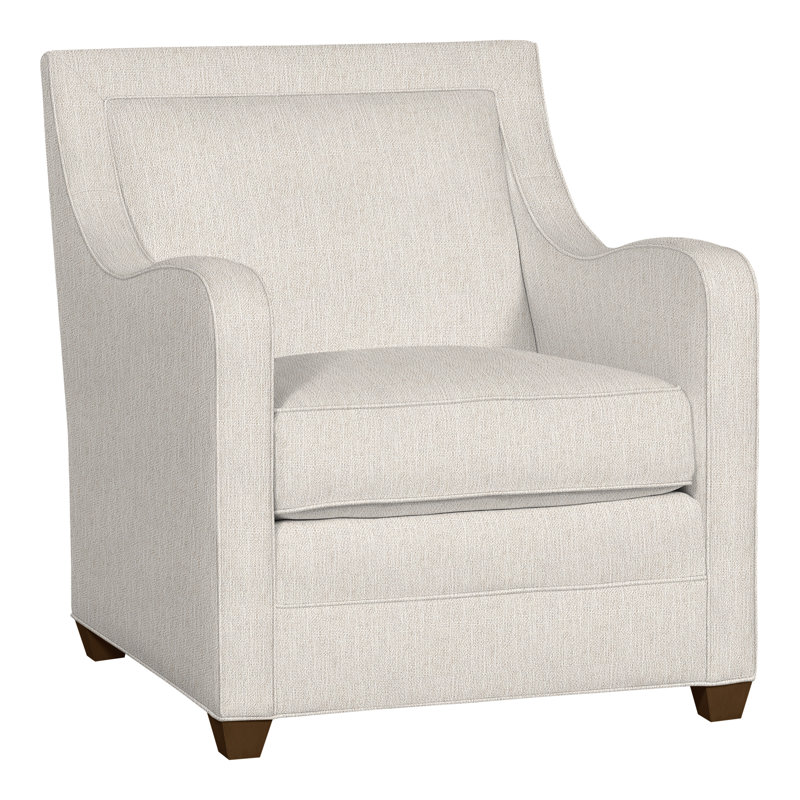 Haden Upholstered Armchair, Havana, Instant Parchment