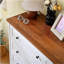 Commode blanche pour chambre à coucher, commode 6 tiroirs avec tiroir large et poignées en métal, commode blanche, commodes en bois et commodes pour couloir, entrée.