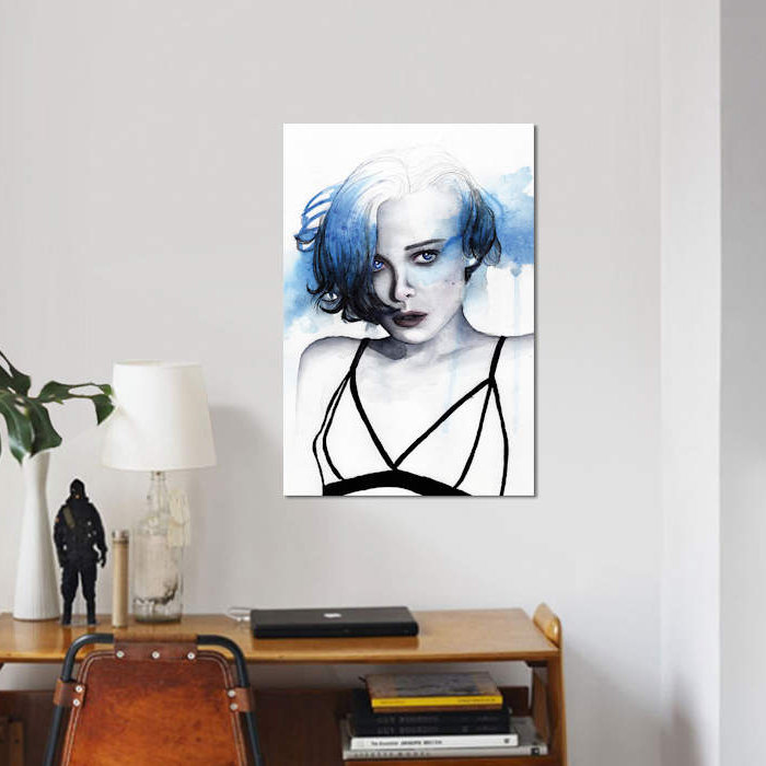 «Blue», reproduction sur toile, H 40 po x l 26 po x P 1,5 po, Toile tendue
