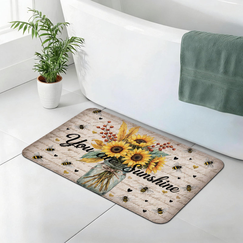 Tapis de bain Sunflower Vase