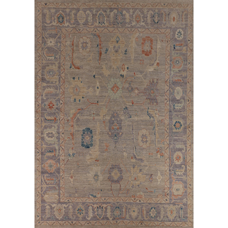 Vegetable Dye Oushak Turkish Area Rug 12