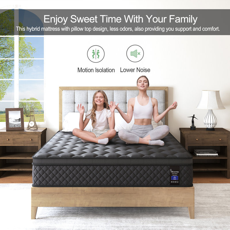 Matelas hybride moyen 9 po / 12 po avec ressorts ensachés en mousse viscoélastique et gel rafraîchissant Bed-in-a-a-Box, 9"