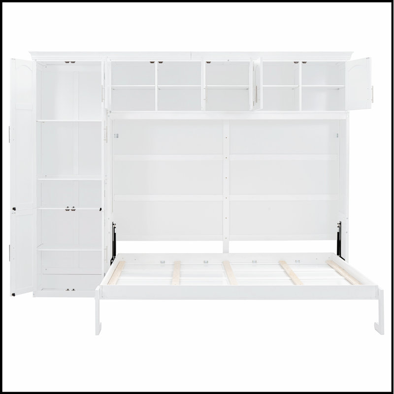 Murphy Bed Wall Bed with Cabinets, Space-Saving Design for Modern Living and Enhanced Storage Solutions.