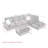 Sectional 3-Seaters Sofa With Chaise, Storage Ottoman, Metal Legs And Copper Nails,Two White Pillows,Navy Bule(102" X 76" X35")-1142575775