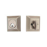 Quincy Single Cylinder Deadbolt For 1-3/8" To 2-1/8" Door Unlacquered Brass Finish