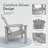 Dareona Pakkdiarie Set of 4 HDPE Stackable Adirondack Chairs with Cup Holders, All-Weather Outdoor Patio Chairs-1803586830-1802343055