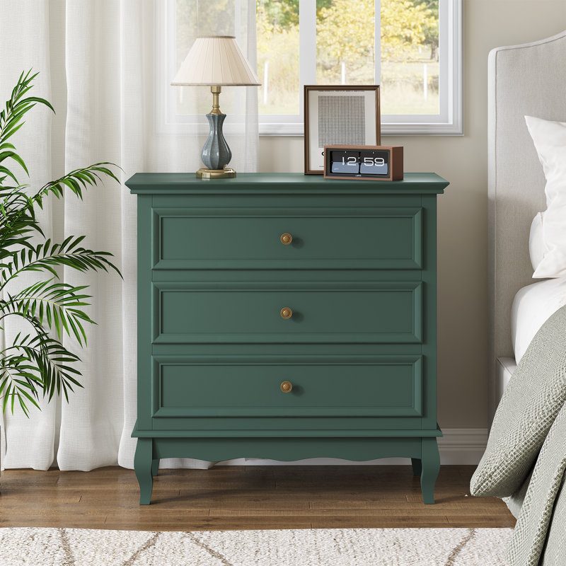 Blane 80.01cm W 3 - Drawer Chest of Drawers, Green